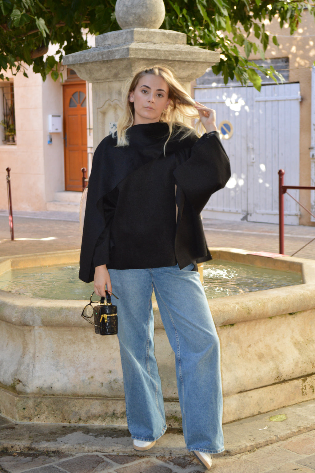 Veste Cape noir
