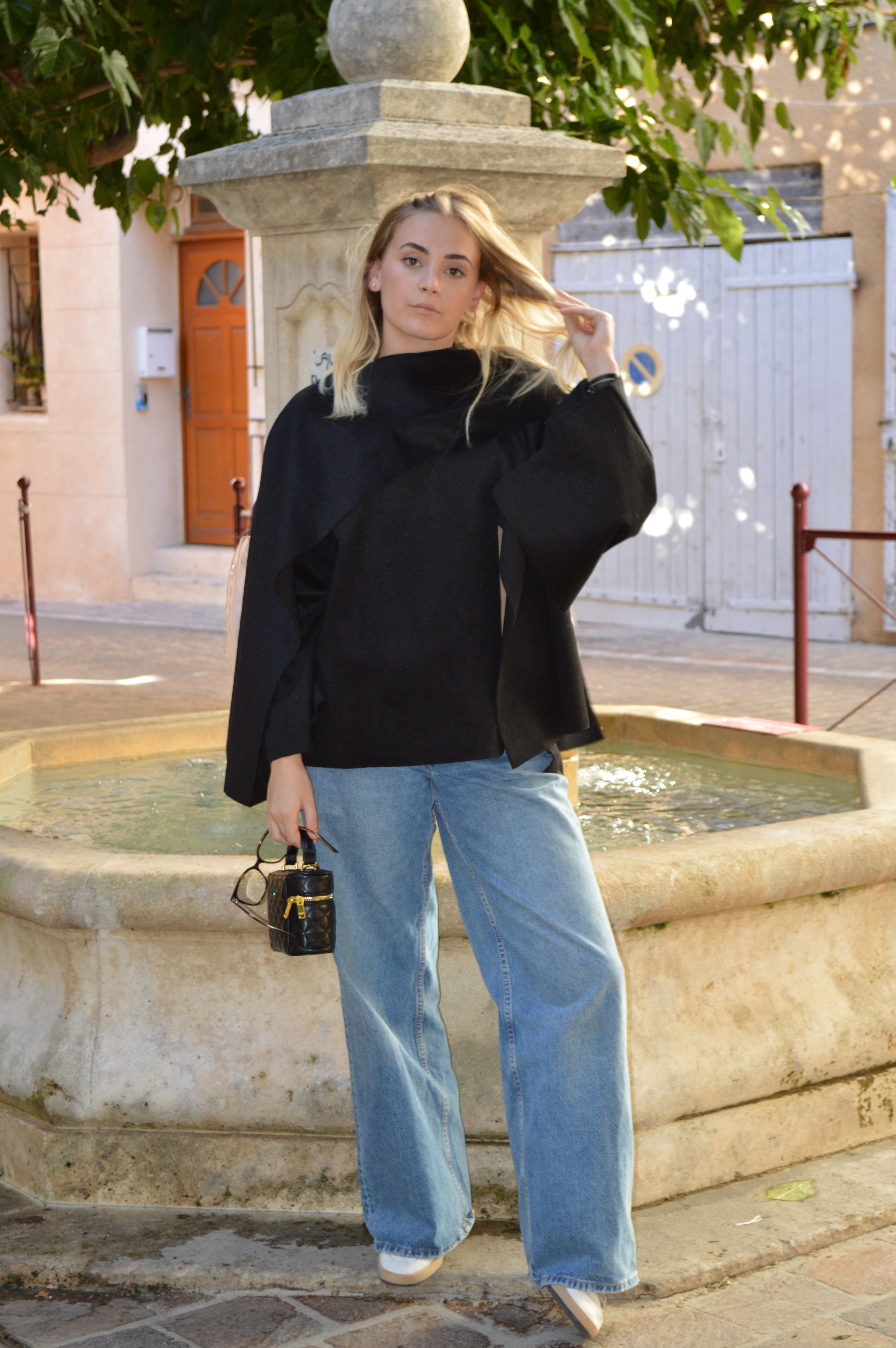 Veste Cape noir