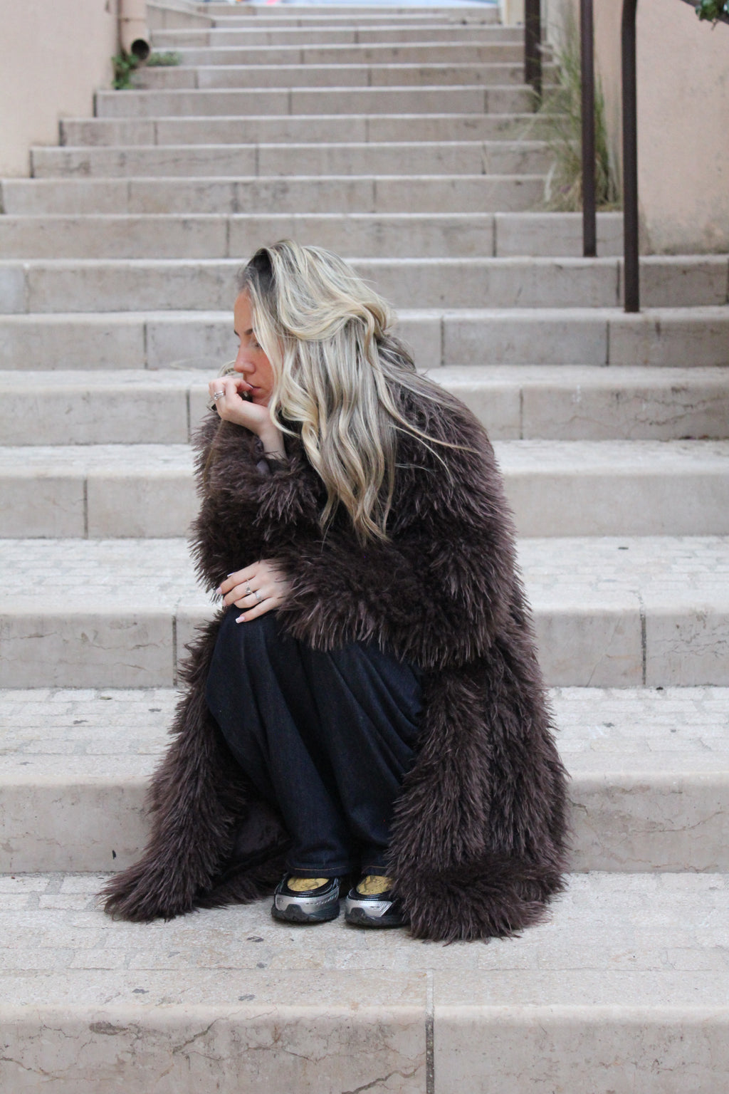 Manteau Mila en fausse fourrure