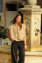 Bomber sans manche Beige