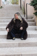 Manteau Mila en fausse fourrure