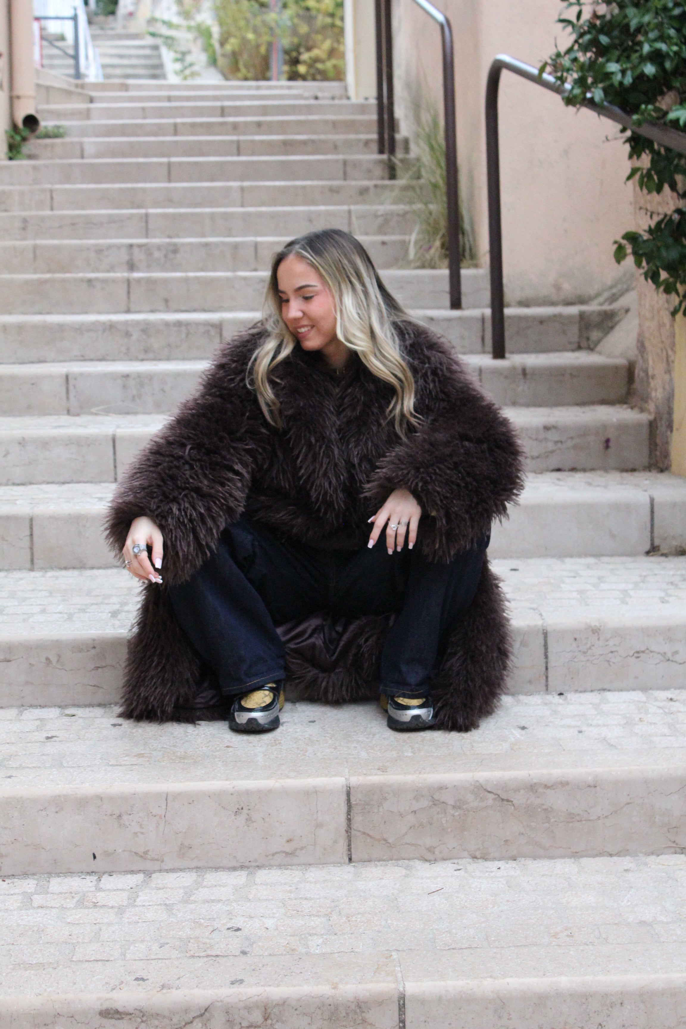 Manteau Mila en fausse fourrure